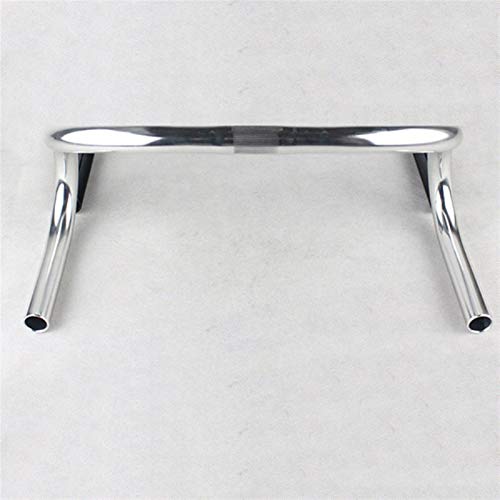 FDSJKD 2021 Sólido Carretera Bike Handlebar Muerto Coaster Barra Barra Bicicleta Montaña Carretera Bicicleta Aleación Brazo Resto Manillar (Color : Silver)