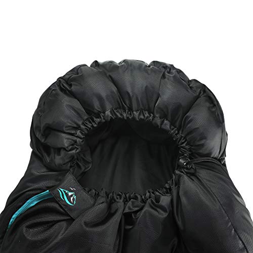 FE Active Saco de Dormir Camping - Extra largo con Capucha, Saco de Dormir Resistente al Agua para Exteriores 3-4 Estaciones, Excursionismo, Trekking, Viajes, Escalada, Cama | Diseñado en California