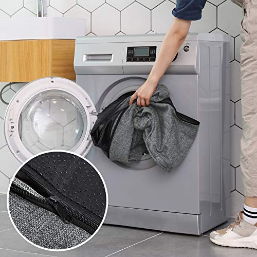 FEANDREA Cama para Perros, Sofá para Perros, Cesta para Perro Desmontable y Lavable a Máquina, Gris, 90 x 75 x 25 cm PGW11GG