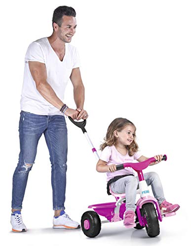 FEBER- Triciclo Trike 2 niñas de 1 a 3 años, Color Rosa (Famosa 800012811)