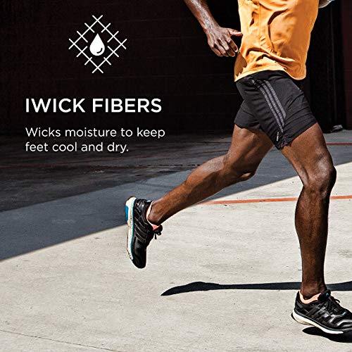 Feetures - Elite Light Cushion - No Show Tab - Calcetines deportivos para correr para hombres y mujeres - Blanco - Talla Grande