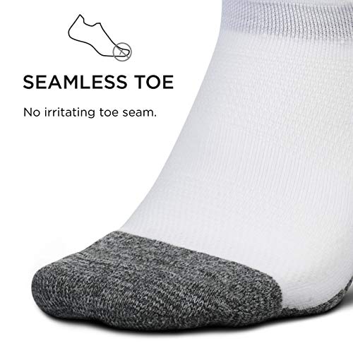 Feetures - Elite Light Cushion - No Show Tab - Calcetines deportivos para correr para hombres y mujeres - Blanco - Talla Grande