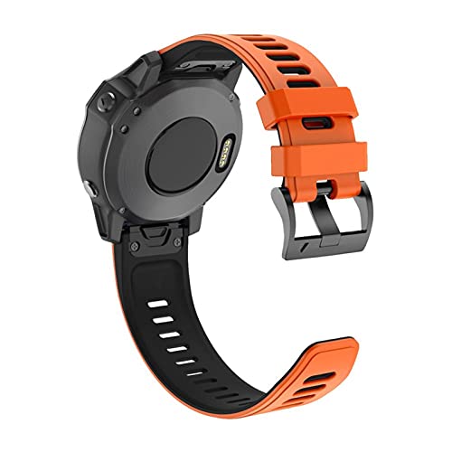 FEFD Correa de silicona de liberación rápida de 26 22 mm para Garmin Fenix 6X 6 6S Pro smartwatch Easyfit correa de muñeca Fenix 5X 5 5S (color: H, tamaño: 20 mm Fenix 5S 6S Pro)