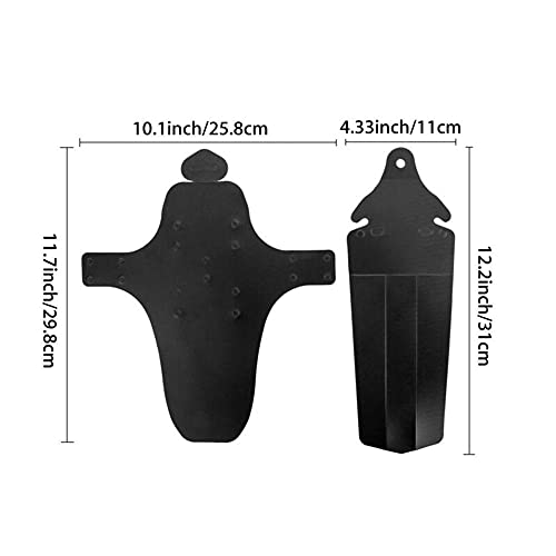 Fender Bicycle, Mudguard Black Front Front/Tero Tire Wheel Fender MTB Mountain Bike Road Cycling Fix Accesorios De Engranajes 2Pcs