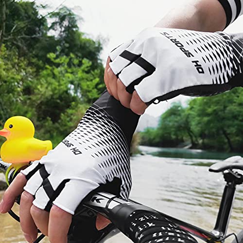 FENRIR Antideslizante Guantes de Ciclismo Verano Medio Dedo Guantes de Bicicleta Montaña para Hombre Mujer, Transpirable Guantes Cortos MTB Guantes de Ciclismo sin Dedos