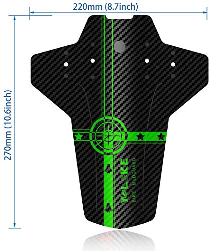 FETESNICE MTB Guardabarros, Guardabarros Bicicletas,Delantero y Trasero Mudguard Adapta a 26", 27.5", 29" Guardias de Barro Bicicleta de montaña (Verde)