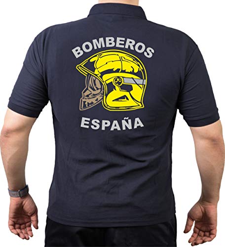 FEUER1 BOMBEROS ESPAÑA, CASCO AMARILLO Bandera ESPAÑA azul marino S