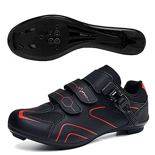 FGFDS Zapatillas De Ciclismo para Hombre Y Mujer, Correa De Hebilla Precisa Zapatillas Bicicleta Montaña Y Carretera Zapatillas Zapatillas Bicicleta MTB Compatibles con Peloton SPD/SPD-SL & Look