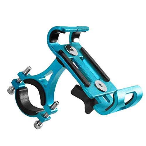 FHJSK For Mountain Bike Manillar de la Bicicleta de la Bici Celular Mobile Holder Soporte y Madre Celular Holder aleación de Aluminio Ajustable Mob Manillar de Bicicleta (Color : Rotatable Red)