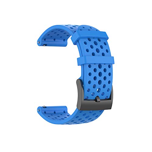 Ficocean Correa de Reloj Compatible para Suunto 9, Pulsera de Silicona Brazalete de Repuesto Banda de Deportes Correa de Muñeca para Suunto 9 /Suunto Spartan Sport Wrist HR Baro (Azul, L)