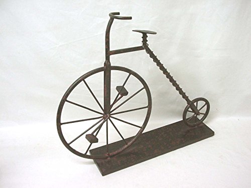 FIGURA FORJA BICICLETA ANTIGUA RUEDA GRANDE