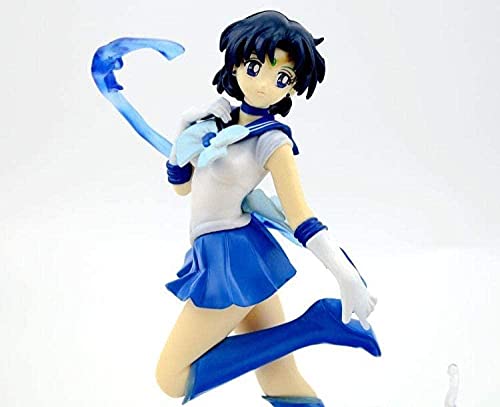 Figura Modelo Coleccionable Anime Sailor Moon Crystal Sailor Mercury Mizuno PVC Figura de acción Coleccionar Modelo Niños 17cm Juguete Acción Figura Escultura