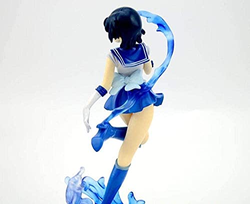 Figura Modelo Coleccionable Anime Sailor Moon Crystal Sailor Mercury Mizuno PVC Figura de acción Coleccionar Modelo Niños 17cm Juguete Acción Figura Escultura