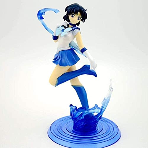 Figura Modelo Coleccionable Anime Sailor Moon Crystal Sailor Mercury Mizuno PVC Figura de acción Coleccionar Modelo Niños 17cm Juguete Acción Figura Escultura