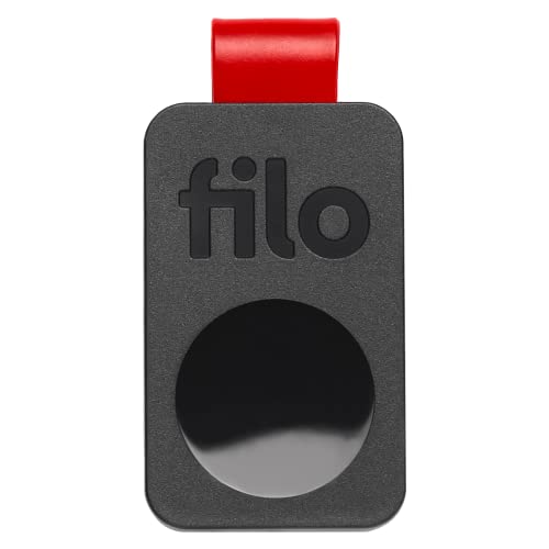 FiloTag 2021 Buscador de Llaves - Localizador de Llaves, Cartera, teléfono, Equipaje. Alarma Anti-pérdida. Batería Reemplazable. App en español Compatible con iOS y Android. 1 Piezo Color Negro