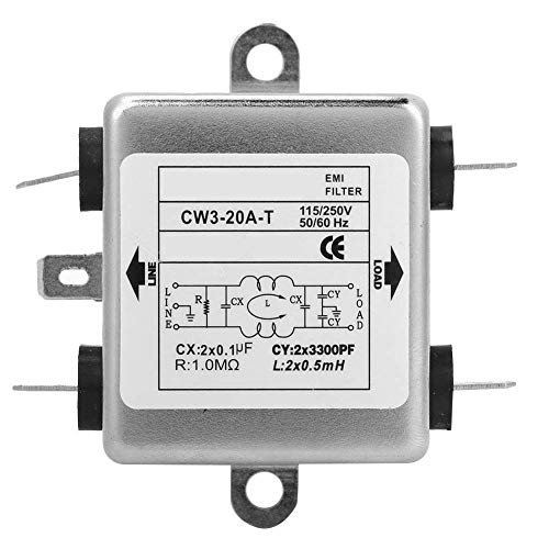 Filtro EMI Potencia para Supresor Ruido CW3-20A-T Módulo Alimentación Monofásico 115v/250v 50/60hz