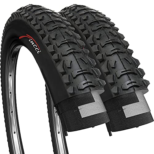 Fincci Par 26 x 1,95 Pulgadas 50-559 Plegable Cubiertas para MTB Montaña Hibrida Bici Bicicleta (Paquete de 2)