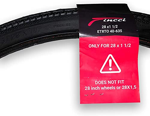 Fincci Par 28 x 1 1/2 Pulgados 40-635 Cubiertas para MTB Montaña Ciclo Carretera Hibrida Bici Bicicleta (Paquete de 2)