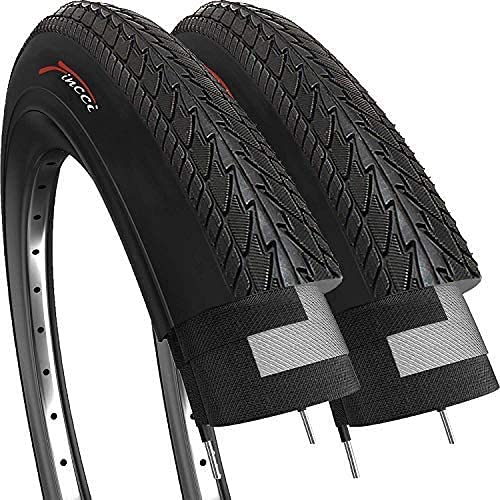 Fincci Par 28 x 1 1/2 Pulgados 40-635 Cubiertas para MTB Montaña Ciclo Carretera Hibrida Bici Bicicleta (Paquete de 2)