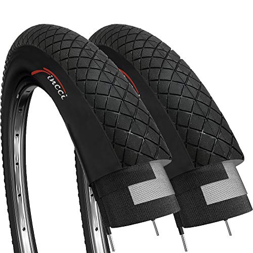 Fincci Par Cubiertas 20 x 1.95 Pulgadas 53-406 para MTB BMX o Niños Bici Bicicleta (Paquete de 2)