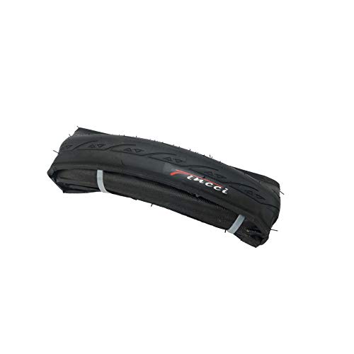 Fincci Par Cubiertas de Ciclismo para Rodillos 700x23c 23-622 Plegable Ciclo Carrera 60TPI Turismo Bici Bicicleta (Paquete de 2)