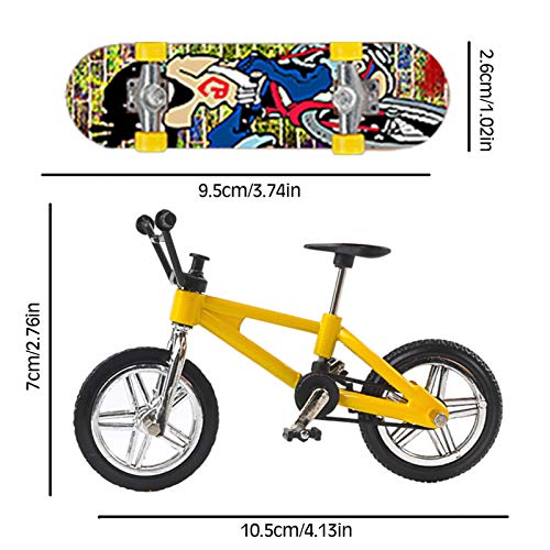 Fingertoys Kit de skate Park, mini dedo monopatín, monopatín de dedo y múltiples escenas, juego de rampas con 9 piezas reemplazables accesorios regalos fiesta regalos para niños