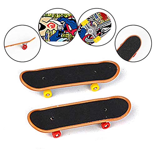 Fingertoys Kit de skate Park, mini dedo monopatín, monopatín de dedo y múltiples escenas, juego de rampas con 9 piezas reemplazables accesorios regalos fiesta regalos para niños