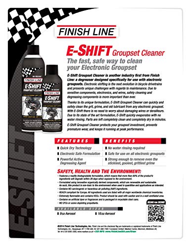 Finish Line Línea de Meta e-Shift electrónico Groupset Cleaner Aerosol, Unisex, x