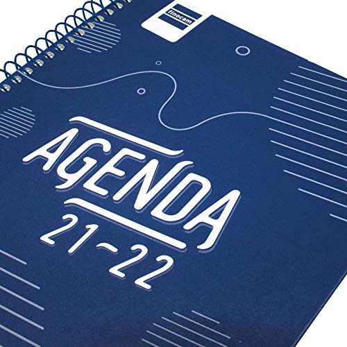 Finocam Agenda 2021 2022 Semana vista apaisada Septiembre 2021, Junio 2022 10 meses y Julio/Agosto resumidos 8º, 120x162 Cool Azul Español