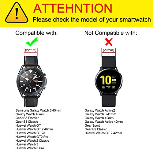 Fintie Correa Compatible con Samsung Galaxy Watch 3 (45mm)/Galaxy Watch 46mm/Gear S3 Classic/Gear S3 Frontier - Pulsera de Repuesto de Nylon Tejido Banda Ajustable, Caqui