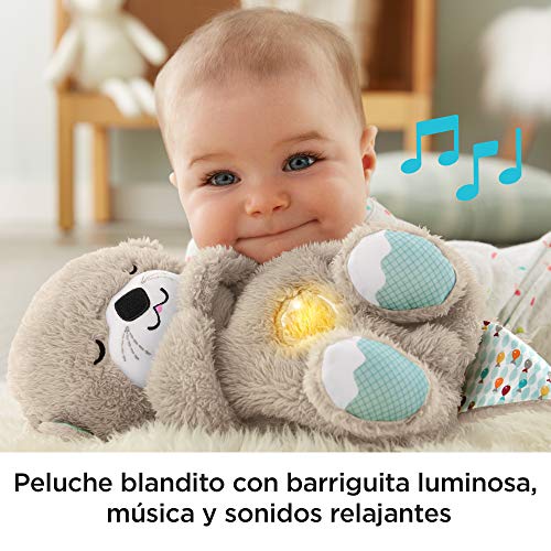 Fisher-Price Nutria Soothe 'n Snuggle - Peluche Relajante Musical - Con Movimiento, Sonidos y Luces Relajantes - Regalo para Bebés de 0+ Meses