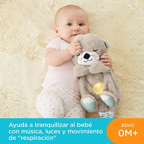 Fisher-Price Nutria Soothe 'n Snuggle - Peluche Relajante Musical - Con Movimiento, Sonidos y Luces Relajantes - Regalo para Bebés de 0+ Meses