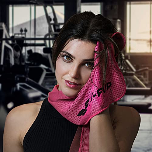 Fit-Flip Toalla de enfriamiento 100x30cm, Toalla de Deporte refrescante, Toalla fría, Airflip Cooling Towel, Toalla de Microfibra – Color: Rosa, tamaño: 100x30cm