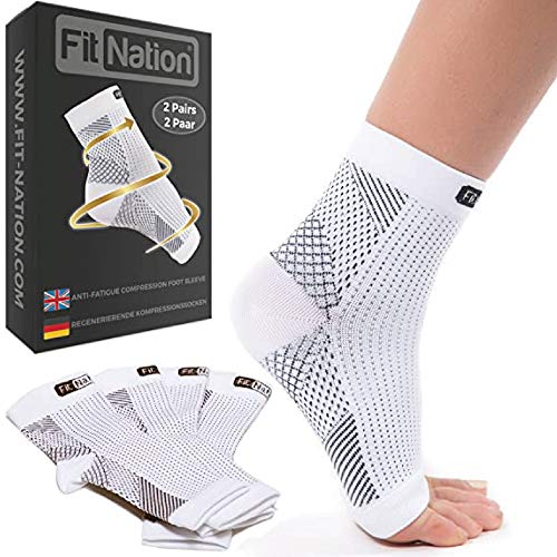 FIT NATION Medias de compresión para la Fascitis Plantar (2 Pares por Lote)