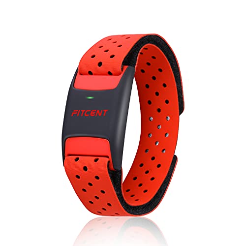 Fitcent Pulsómetros Brazo Bluetooth Ant+ Sensor óptico Brazalete Monitor de Frecuencia Cardíaca para Peloton iFIT Polar Strava Wahoo Garmin