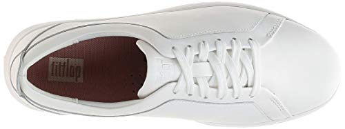 Fitflop Rally Tennis Sneaker-Leather-Updated, Zapatillas sin Cordones Mujer, Urban White, 37 EU