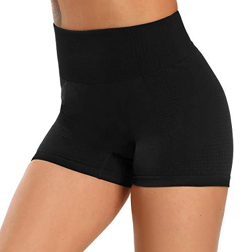 FITTOO Leggings Pantalones Cortos Deportivo Cortos Correr Gimnasio Mujer #3 Negro S