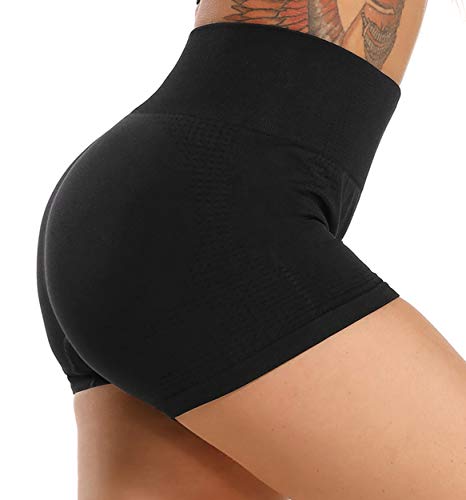 FITTOO Leggings Pantalones Cortos Deportivo Cortos Correr Gimnasio Mujer #3 Negro S