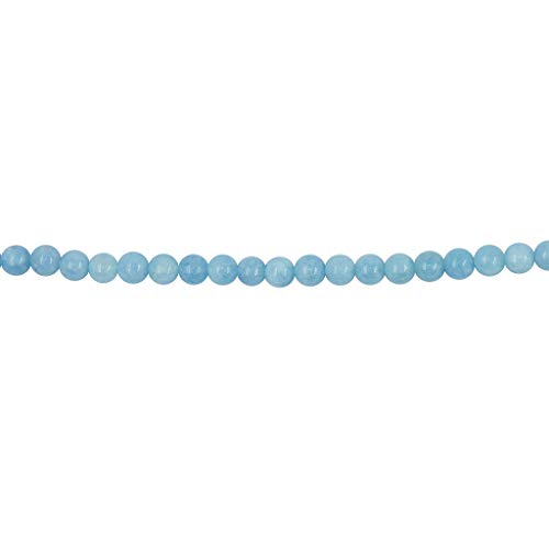 FITYLE 1 Filamento 15inch Jade Azul Natural Suelto Perlas Redondas Fabricación De Joyas - 10 mm