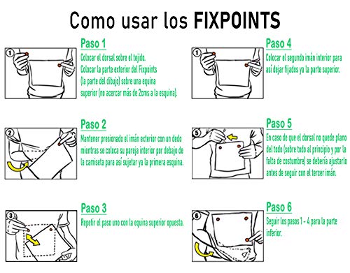 Fixpoints Imanes para Dorsales | Porta Dorsal Running (Lucky)