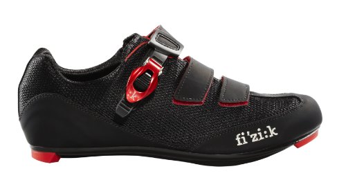 Fizik Hombre R5 Uomo Ciclismo de Carretera Zapatos, R5M1030-2014-43, Negro/Rojo, Talla 43