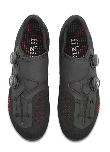 Fizik R1 Infinito - Zapatillas de Ciclismo (Tejido Negro, 9,5 cm)