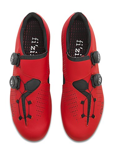 Fizik R1 Infinito, Zapatillas de Ciclismo Unisex, Hombre, Zapatillas de Ciclismo, R1INFIN18-3010-39, Rojo y Negro, 38,5