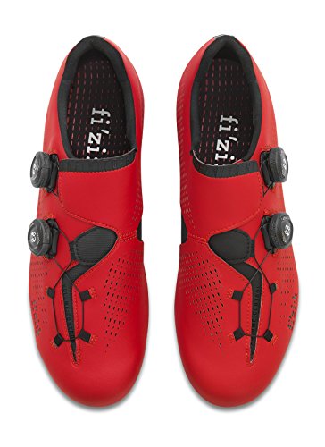 Fizik R1 Infinito Zapatos, Rojo/Negro, Talla 39.5