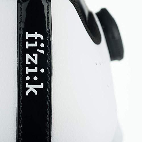 Fizik R5 - Zapato de Ciclismo de Carretera Reforzado con Carbono, microtex, Ajuste Fino, Unisex Hombre, Zapatillas de Ciclismo, TPR5OCMI12010-390, Blanco y Negro, 39 EU