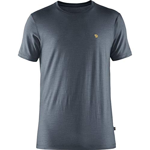 Fjallraven Bergtagen Thinwool SS M Camiseta, Hombre, Mountain Blue