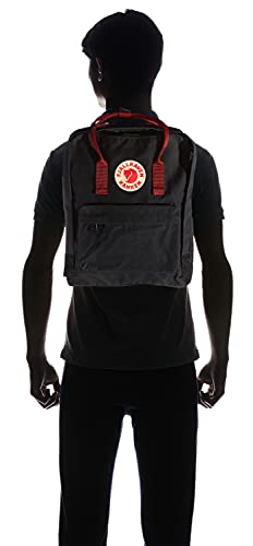 Fjällräven F23510, Mochilla Unisex, Negro (Negro-Ox Rojo), 16 L (13 x 27 x 38 cm)