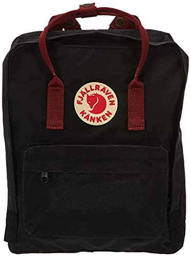 Fjällräven F23510, Mochilla Unisex, Negro (Negro-Ox Rojo), 16 L (13 x 27 x 38 cm)