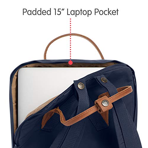 Fjällräven Kånken No 2 Laptop 15, Mochila Unisex, Azul (Navy), Talla única