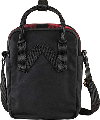 Fjallraven Kånken Re-Wool Sling Bolsa De Hombro, Adultos Unisex, Negro Rojo, Regular